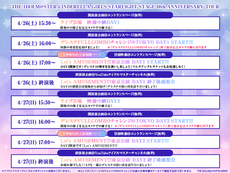 THE IDOLM@STER CINDERELLA GIRLS STARLIGHT STAGE 10th ANNIVERSARY